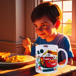 McQuenn Stickers cană de porțelan 235 ml (8 oz) în cutie cadou - Img 5
