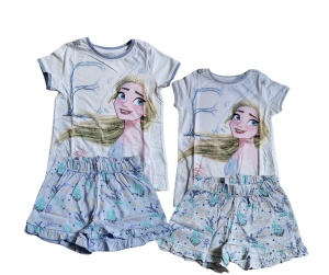 Pijama Elsa,Frozen,fete,de vara,bumbac