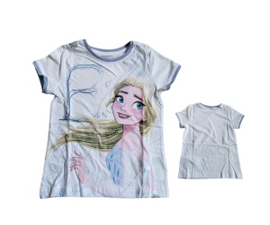 Pijama Elsa,Frozen,fete,de vara,bumbac - Img 2
