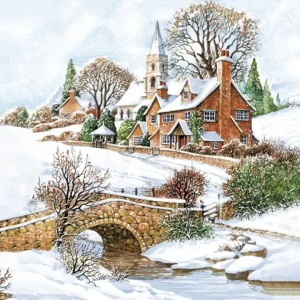Șervețele festive de Crăciun – 20 bucăți, 33×33 cm