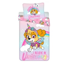 Cuvertura Paw Patrol Unicorn Dreams husa de pat 140x200 cm, 70x90 cm,bumbac