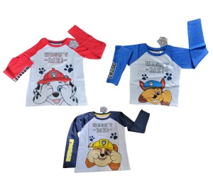 Bluză cu mânecă lungă Paw Patrol,Rubble,Chase,Marshall,bumbac,băieți