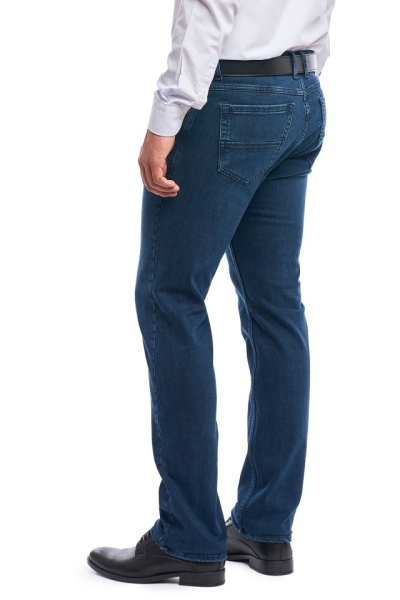 Blugi barbatesti regular fit, King, Indigo Blue - Img 4
