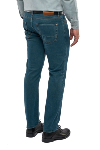 Blugi barbati Slim Fit, Ryder, albastru denim - Img 3