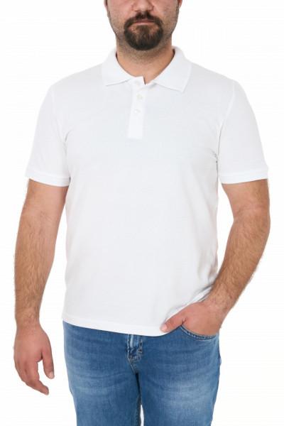 Tricou polo clasic, big size, Patrik, alb