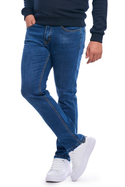 Blugi barbati regular fit, Classic Denim - Img 2