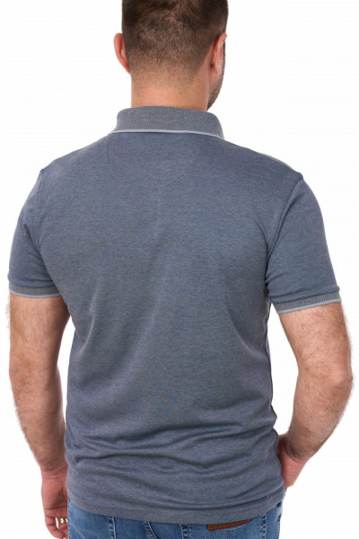 Tricou polo uni, Simenti, gray blue - Img 3