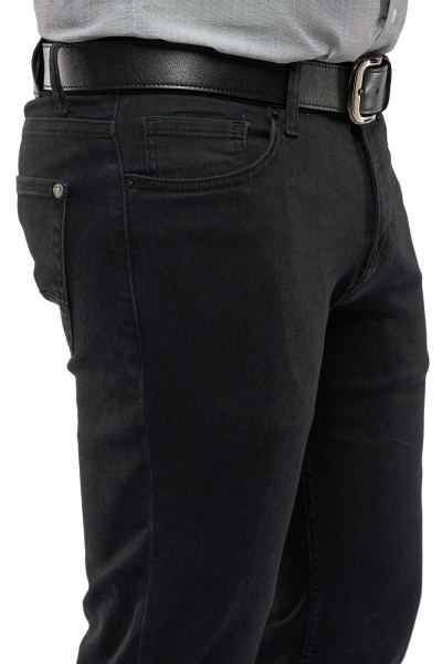 Blugi barbati Slim Fit, Ryder, negru smoky - Img 4
