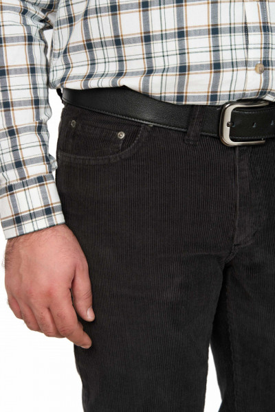 Pantalon raiat clasic, Forza, gri antracit - Img 3