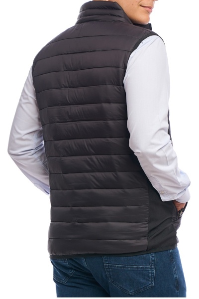 Vesta barbati subtire, Urban fit, negru - Img 4