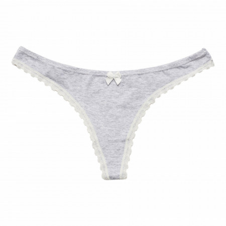 Chilot tanga cu margini dantelate, Anya, set trei perechi - Img 5