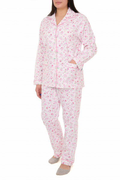 Pijamale dama cu nasturi, Amalia, roz