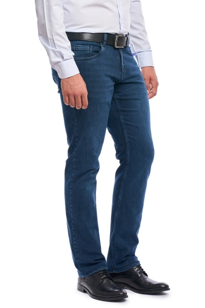 Blugi barbatesti regular fit, King, Indigo Blue - Img 2