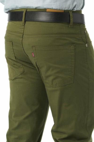 Pantaloni barbatesti subtiri, Forza, kaki - Img 4