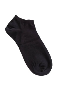 Soseta dama neagra din tricot fin cu banda elastica la glezna