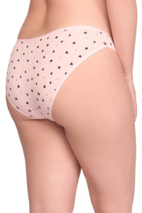 Chilot clasic damă cu imprimeu inimioare – vedere din spate pe model