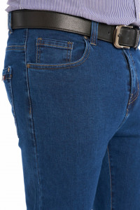 Blugi clasici barbati, regular, Timeless Comfort, albastru - Img 2