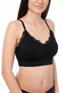 Bustiera din microfibra, Clody, negru