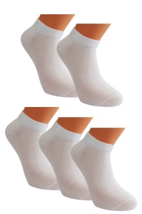 Sosete barbati albe tricot fin – set 5 perechi