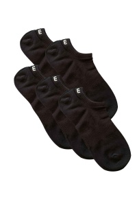 Sosete scurte barbati negre cu detaliu brodat – set 5 perechi