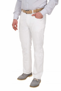 Pantaloni barbati, regular fit, alb
