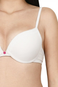 Set sutien semiburetat si chilot tanga, Lemila, alb - Img 3