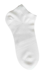Soseta barbati alba din tricot fin cu banda elastica la glezna