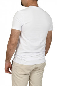 Tricou barbat cu imprimeu MUST GO LIFE, alb - Img 4