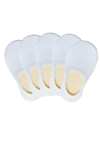 Talpici low-cut dama Basic White – set 5 perechi