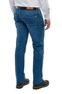 Blugi barbati Slim Fit, Ryder, albastru sage - Img 3
