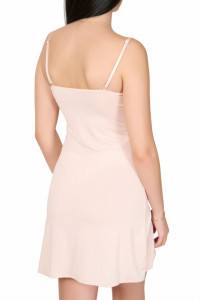 Rochita de noapte cu dantela, Jessica, peach pink - Img 2