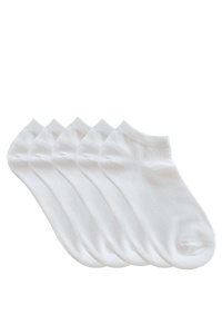 Sosete dama albe tricot fin – set 5 perechi