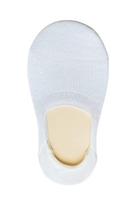 Talpica low-cut alba, cu insertie silicon antialunecare la calcai