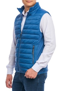 Vesta barbati subtire, Urban fit, albastru denim - Img 2