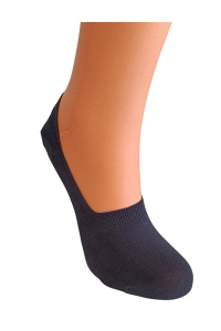Talpica low-cut neagra pe picior model, cu banda silicon antiderapanta la calcai