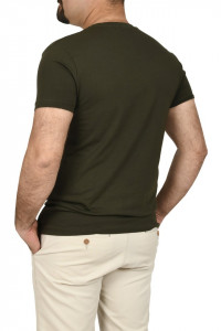 Tricou slim fit, NEVER STOP DREAMING, kaki - Img 4