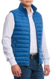 Vesta barbati subtire, Urban fit, albastru denim - Img 3