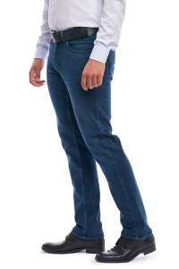 Blugi barbatesti regular fit, King, Indigo Blue - Img 3