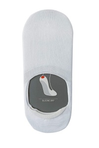Talpica low-cut alba cu ilustratie silicon grip la calcai