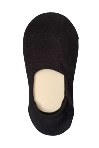 Talpica low-cut neagra vazuta de sus, din material tricot fin fara cusaturi