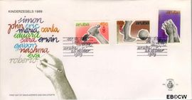 Aruba AR E23 1989 Kind FDC zonder adres