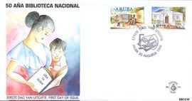 Aruba AR E83 1999 Bibliotheken FDC zonder adres