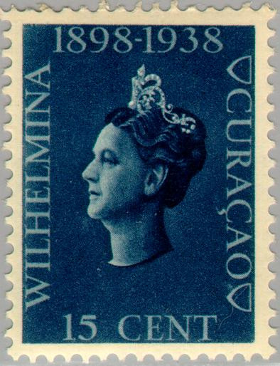Curaçao CU 140 1936 Regeringsjubileum Wilhelmina 15 Ongebruikt