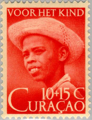 Curaçao CU 201 1948 Wit-gele kruis 10+15 Gebruikt