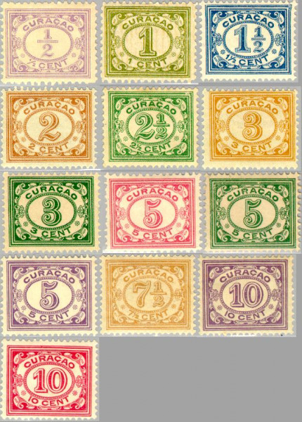 Curaçao CU -44#56 1915 Type 'Vürtheim' Ongebruikt