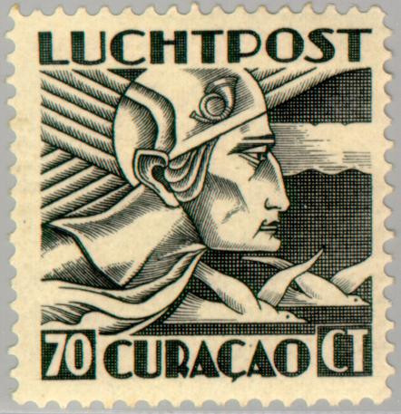 Curaçao CU LP14 1931 Luchtrecht 70 Gebruikt