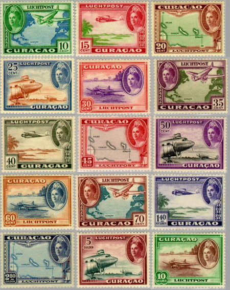Curaçao CU LP26#LP40 1942 Luchtrecht Gebruikt