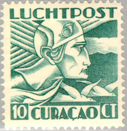 Curaçao CU LP4 1931 Luchtrecht 10 Gebruikt