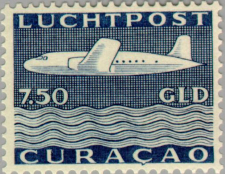 Curaçao CU LP85 1947 Luchtrecht 750 Gebruikt