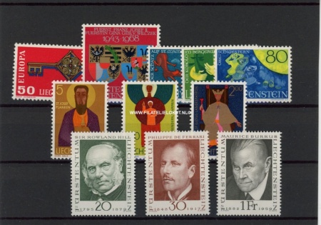 Liechtenstein LIE1968 Complete jaargang Liechtenstein 1968 Postfris